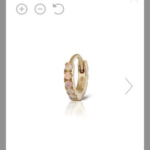 Maria Tash gold 6.5mm opal eternity clicker ring